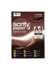 Papel Diplome Kraft A4 180g 50 Folhas Scrity