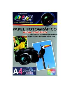 Papel Fotográfico High Adesivo A4 135g Pacote c/ 20 fls Off Paper
