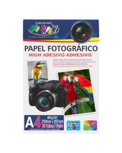 Papel Fotográfico High Adesivo A4 80g Pacote c/ 20 fls Off Paper
