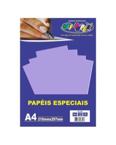 Papel Plus A4 120g Lilás Lumi Off Paper 20 Folhas