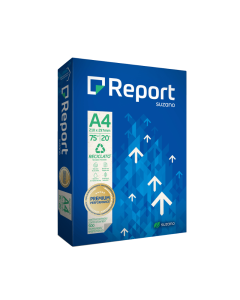Papel Sulfite A4 Report Premium Reciclado 210mm x 297mm 75g 500 folhas