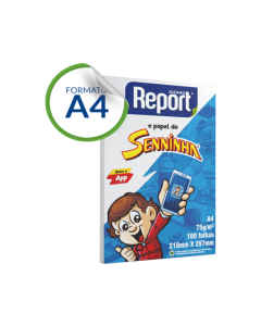 Papel Sulfite A4 Seninha Branco 210mm x 297mm 75g 100 folhas