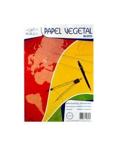 Papel Vegetal A4 65g Mares Bloco com 50 folhas