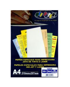 Papel Vergê Branco 180g Off Paper pacote c/ 50 fls
