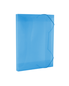 Pasta com Elástico 20 mm Mini Plástica Azul Dac