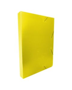 Pasta com Elástico SuperOnda 35 mm Amarelo Golden Kraft