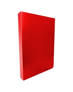 Pasta com Elástico SuperOnda 35 mm Vermelho Golden Kraft