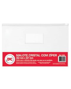 Pasta Malote Cristal com Zíper Grande Dac Ref 1005