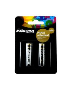 Pilha Alcalina AAA Palito Maxprint cartela c/ 2 un