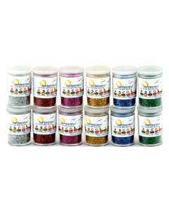 Pote de Glitter Sortidos 3g Lantecor pacote c/ 12 un