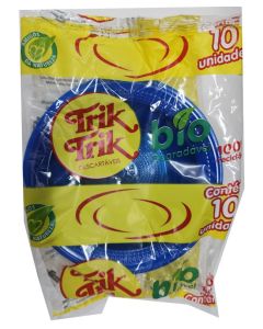 Prato Fundo 12cm Azul Trik Trik - 10 un