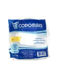 Prato Fundo 21cm Branco Copomais - 10 un