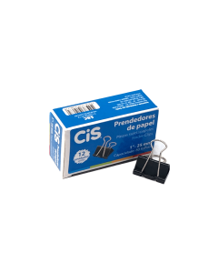 Prendedor de Papel 25mm Preto Cis CX c/12 un
