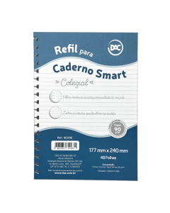 Refil Pautado Colegial 90g Caderno Smart Dac - 48 Folhas