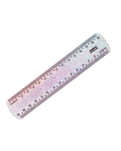 Régua New Line 15 cm Holográfica Glitter Waleu