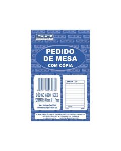 Talão de Pedido de Mesa com Cópia 50x2 São Domingos