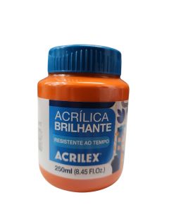 Tinta Acrílica Brilhante Laranja 250ml Acrilex