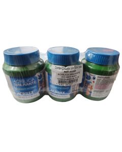 Tinta Acrílica Brilhante Verde Musgo 250ml 3 un Acrilex