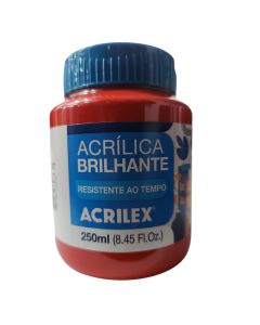 Tinta Acrílica Brilhante Vermelho 250ml Acrilex