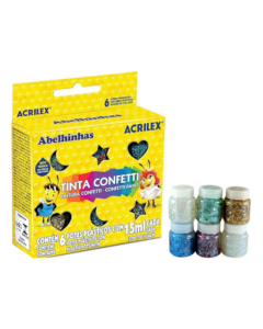 Tinta Confetti c/ 6 unidades Acrilex