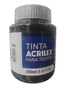 Tinta Fosca para Tecido 250 ml Preto Acrilex