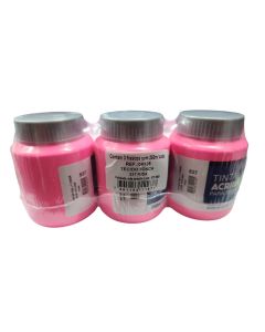 Tinta Fosca para Tecido 250 ml Vermelho 3un Acrilex