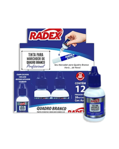 Tinta para Pincel de Quadro Branco 20ml Azul Radex CX c/ 12 un