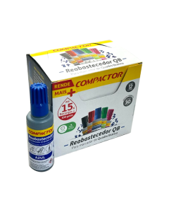 Tinta para Pincel de Quadro Branco 30ml Azul Compactor Caixa c/12 un