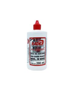 Tinta para Pincel de Quadro Branco Preto 200ml Radex Vermelho - 1 un