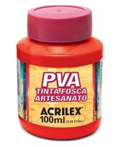 Tinta PVA Fosca Vermelho Vivo 541 Acrilex 100ml