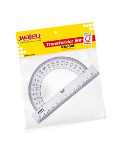 Transferidor 180 graus New Line Cristal Waleu