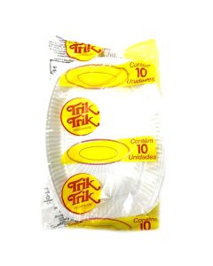 Travessa Média Branca Trik Trik - 10 un