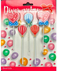 Vela Topo de Bolo Balãozinho c/5 unid. Make+