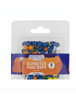 Alfinete Brw para Mapa Colorido - CT c/50 un