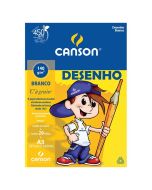 Bloco Desenho A3 Branco 140g 20 folhas Canson