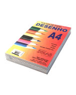Bloco para Desenho A4 Branco 140g 20 Folhas Zolar PT c/10 un