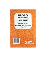 Bloco Rascunho Sulfite 105mm x 155mm 50 Folhas Zolar