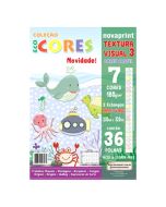 Bloco Textura Visual 3 Eco Cores 7 Cores 36 Folhas 180g Novaprint