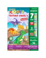 Bloco Textura Visual 4 Eco Cores 7 Cores 36 Folhas 180g Novaprint