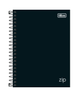 Caderneta Espiral Capa Dura 1/8 Preta Zip 80 Fls Tilibra
