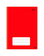 Caderno 1/4 Capa Dura Brochura 48 fls Vermelha Animativa