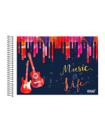 Caderno Espiral 1/4 Música 40 fls São Domingos