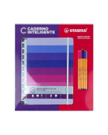 Caderno Inteligente Grande Shades of Pink - Combo Stabilo