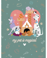 Caderno Universitário 10 Matérias Disney Pets 160 fls Foroni Amarelo