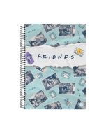 Caderno Universitário 10 Matérias Friends Am 160 fls Animativa Az