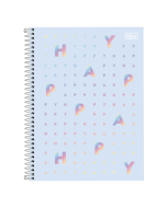 Caderno Universitário 10 Matérias Happy Az 160 Fls Tilibra