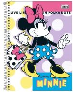 Caderno Universitário 10 Matérias Minnie 160 fls Tilibra Prata