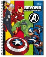 Caderno Universitário 1 Matéria Avengers 80 fls Tilibra Ouro