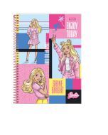 Caderno Universitário 1 Matéria Barbie 80 fls Foroni Amarelo