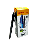 Caneta Esferográfica 1.0mm 07 Vip Preta Compactor CX c/12 un